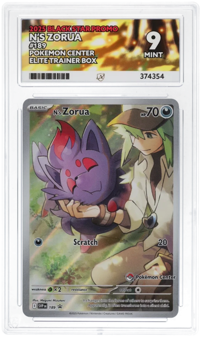 N's Zorua 189 - Ace 9 - Pokemon Center Elite Trainer Box Promo