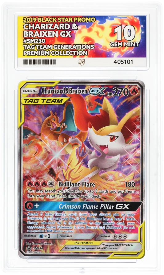 Charizard & Braixen GX SM230 - Ace 10 - Black Star Promo