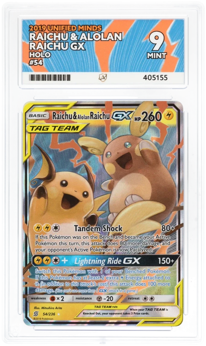 Raichu & Alolan Raichu GX 54/236 - Ace 9 - Unified Minds