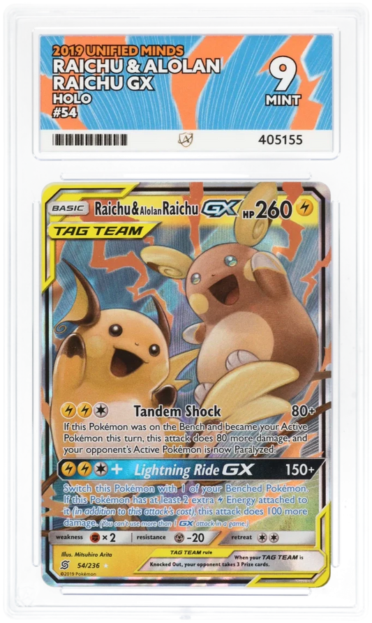 Raichu & Alolan Raichu GX 54/236 - Ace 9 - Unified Minds