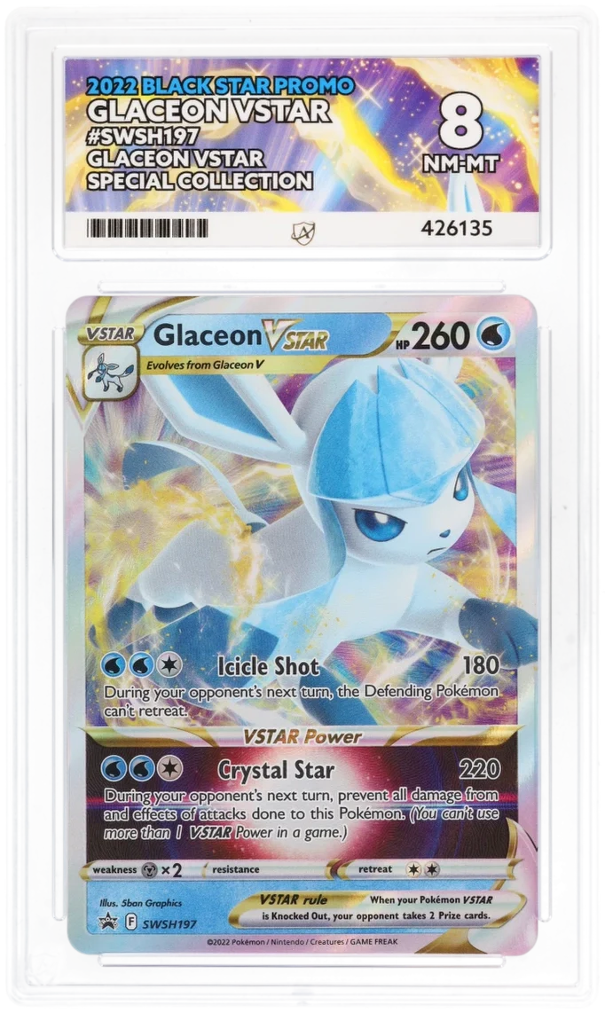 Glaceon VSTAR SWSH197 - Ace 8 - Black Star Promo