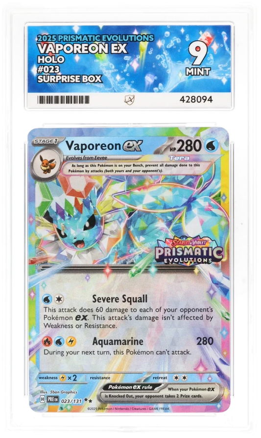 Vaporeon EX 23/131 - Ace 9 - Surprise Box Stamped