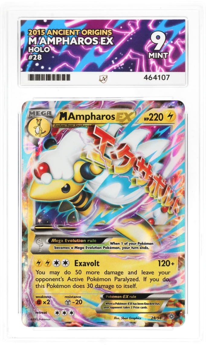 ACE 9   - M Ampharos EX - 28/98 - Pokemon