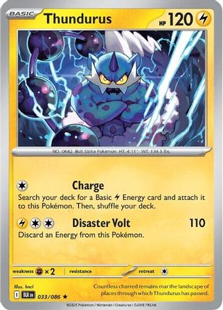 Thundurus 33 - SV Black Bolt Reverse Holofoil