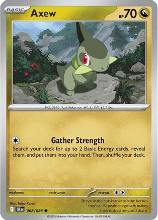 Axew 68 - SV Black Bolt Reverse Holofoil
