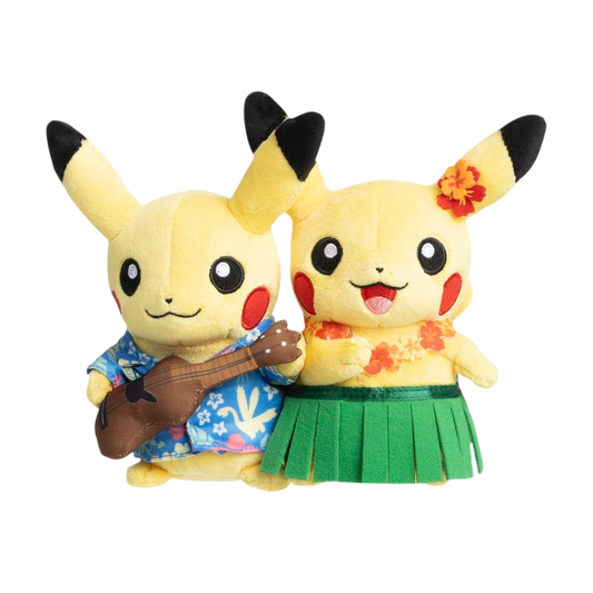 Paired Pikachu Celebrations: Tropical Pikachu Plush