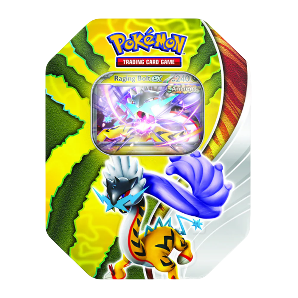 Pokemon Paradox Destinies Tin - Raging Bolt Ex