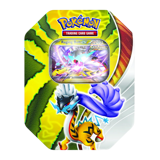 Pokemon Paradox Destinies Tin - Raging Bolt Ex